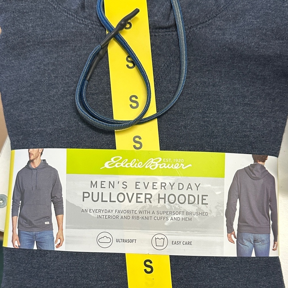Eddie Bauer Men’s Everyday Pullover Hoodie - Charcoal blue